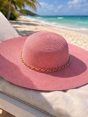 Pink Sun Hat Beach Hat